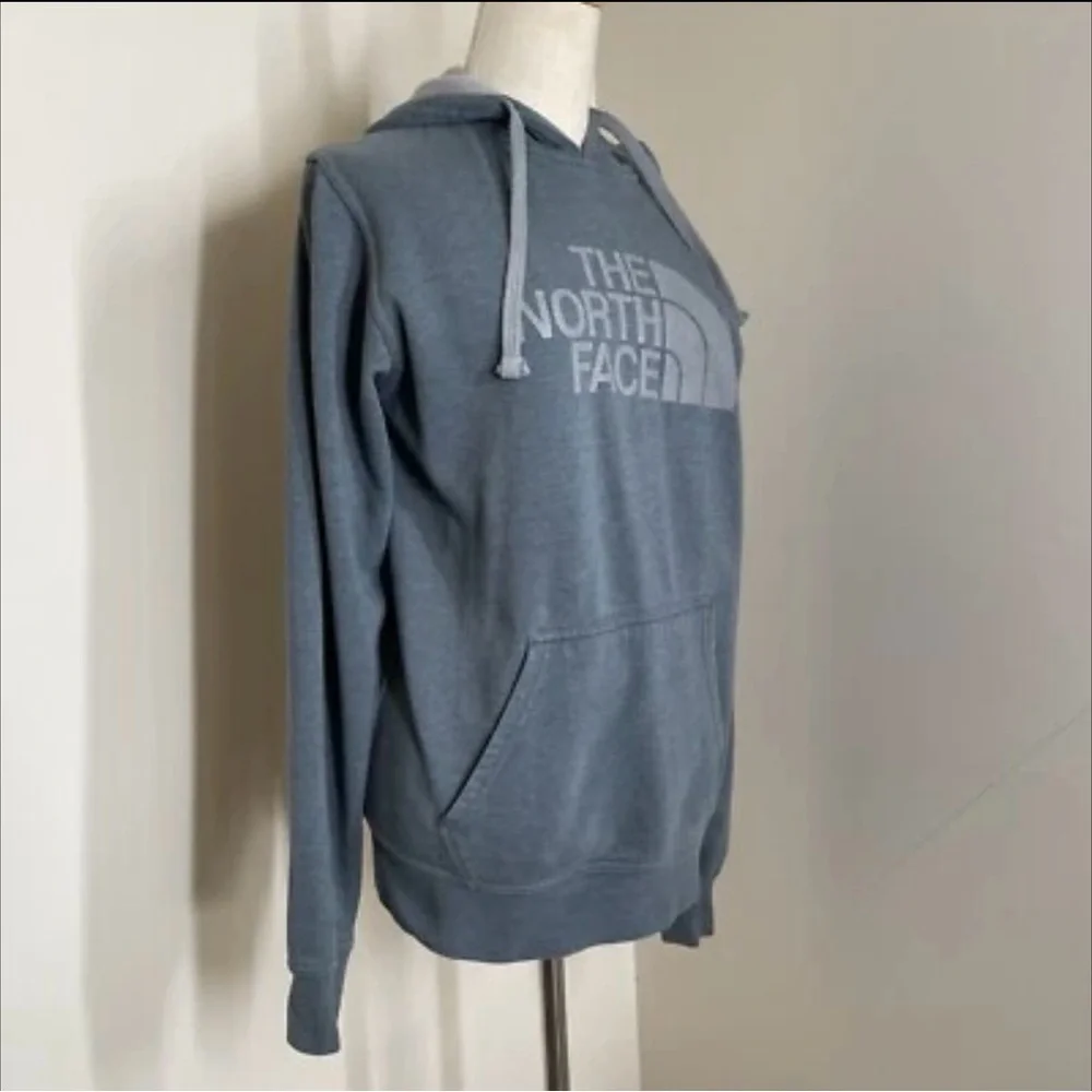 The North Face Men’s Hoodie Hooded Sweatshirt -SZ S - Graphic Print Grey